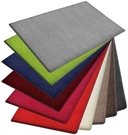 casa pura Teppich Noblesse | viele Größen | mit GUT-Siegel | flauschig getufteter Flor in modernen Farben | für Wohnzimmer, Schlafzimmer, Jugendzimmer (Silber grau, 66x130 cm)