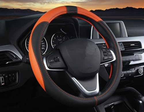 Mayco Bell Classic Car Lenkradbezug Vier Abschnitte Medium 15 Zoll Fit Für Die meisten Auto Orange