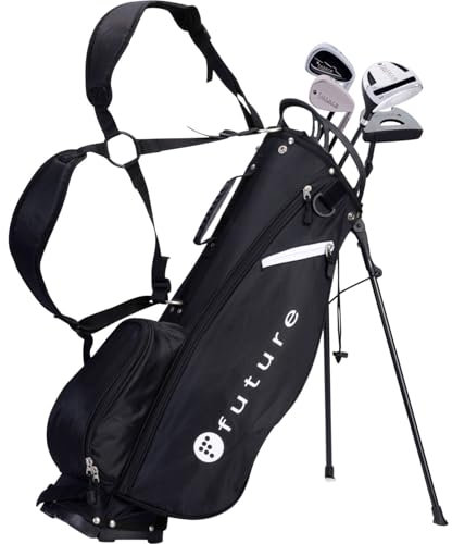 Future Junior Golf Set – högerhänt – rostfria huvuden och kompositaxlar (150–170 cm (14–16 år), svart)