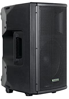 Pronomic E-210 MA - Aktive 2-Wege Box - Leistung: 100 Watt (RMS) - 10 Woofer + 1,0 Kompressions-Treiber - Bluetooth-Empfänger und MP3-Player mit USB/SD - Monitorschräge