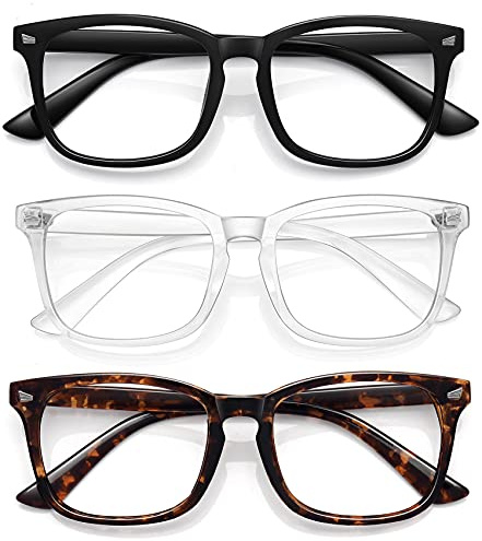 WOWSUN Blaulichtfilter Brille Unisex Nerd Nicht verschreibungspflichtige klare Linse Computer Blaulicht blockierende Brille