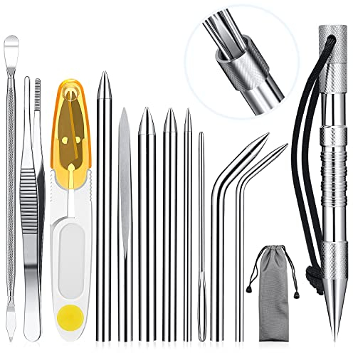 Ferraycle Edelstahl Fid Satz Paracord FID Marlinspike Satz Paracord Nähen Schnürung Nähen Nadeln und Glättung Werkzeug Knotter Werkzeuge für Leder oder Paracord Arbeiten