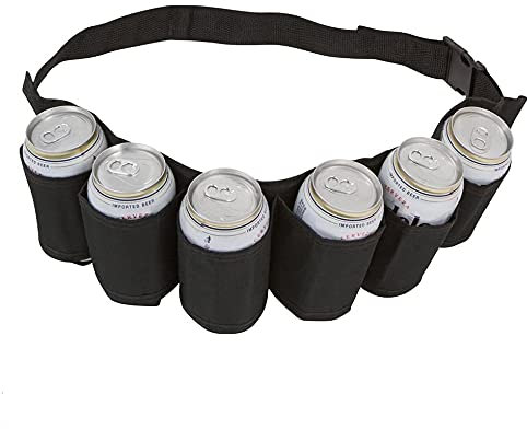 U/D Biergürtel Bergsteigen Gürteltasche Outdoor Angeln Getränk Rucksack Verstellbarer Gurt Geeignet für Outdoor-Produkte (Schwarz)