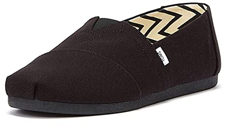 TOMS Alpargata Cotton Canvas Mens Black/Black Espadrilles-UK 10 / EU 44