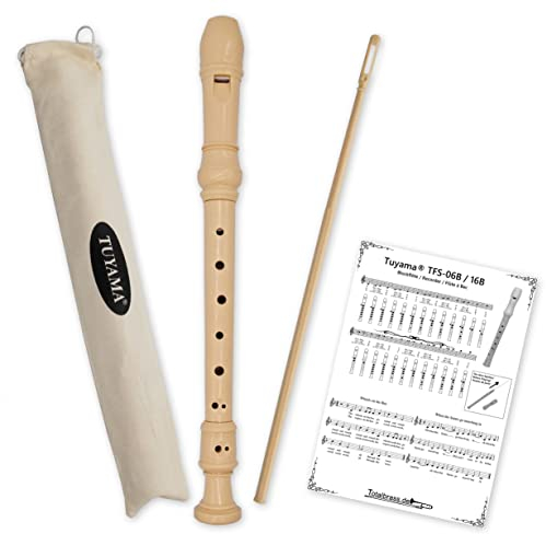 Tuyama® TFS-06B Sopranblockflöte - Barocke Griffweise - inkl. Grifftabelle und Notenbeispielen - Sopran-Blockflöte Sopranblockflöte