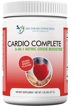 Cardio Complete - Heart Health Support Powder Supplement - 3-in-1 Nitric Oxide Booster with 5,000 L-Arginine, 1,000mg L-Citrulline, and Hawthorn Berry
