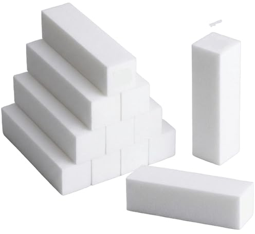 12 Nail Buffer Blocks 120 Grit 4-Way White Buffing Blocks for Nails Nail Buffers Blocks White Block Nail Buffer Block for Gel Nails