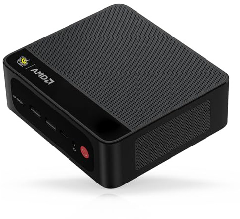 Beelink AMD Mini PC, SER5 Max Ryzen 7 7735HS (8C/16T, up to 4.7GHz) Mini Computer 24G LPDDR5 RAM/500GB M.2 NVMe SSD Windows 11 Pro, 4K Triple Display, DP1.4, HDMI, Type-C, WiFi6, BT5.2, RJ45 2.5G