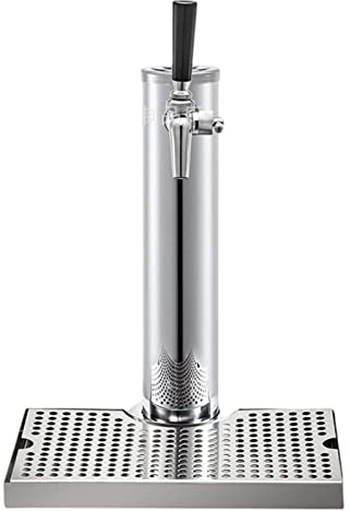 YJSG Kegerator Tower,Stainless Steel Beer Tower,Beer Tower,Single Tap Draft Beer Kegerator Tower,Stainless Steel Single Faucet Draft Beer Tower for Home Brewing