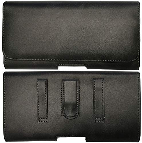 Gürtel Tasche passend für Blackview BV5300 BV7100 BV7200 BV5200 BV5500 BV9200 A96 Oscal S70 Flat 1C Wave 6C Tiger 10 12 | Seiten Quer Schutz Hülle Gürteltasche Clip Gürtelschlaufe |1A Schwarz