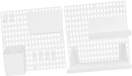 MAGICLULU Kit de Panneau Perforé en Plastique, Support Mural pour Rangement d'Objets Mini en Bureau ou Maison
