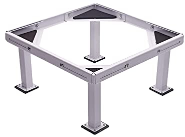 MissYin Heavy Duty Washing Machine Base Stand Refrigerator Holder Bracket Fridge Base Stand Adjustable 45-62cm Stent Floor Trays for Dryer, fridge, freezer, Anti-vibration Mat (H: 18cm) (H: 18cm)