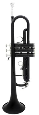 Trompete Schwarze Trompete Bb-Flachtrompete exquisites Blechblasinstrument Trompete mit Box Mundstück Instrument mit Zubehör