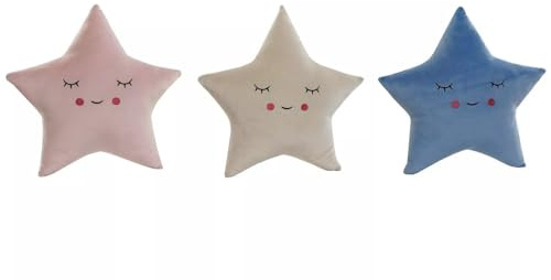 LEKE GO Juego de 3 Cojines Relax extrasuave en Forma de Estrellas Colores (Estrellas)