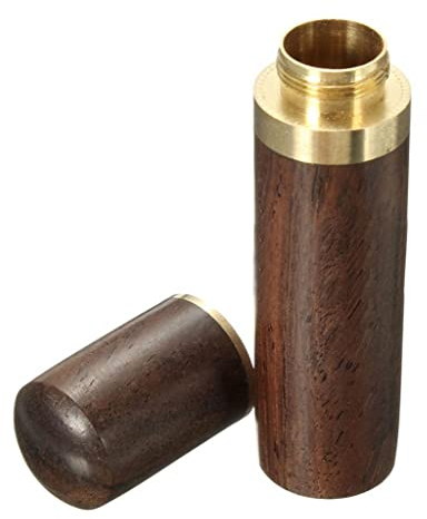 QXSJEDYCH Zahnstocherhalter aus Holz, Birnenholz, Kapseleimer, Wandern, tragbarer Zahnstocherhalter, handgefertigte Aufbewahrungsbox Zahnstocher