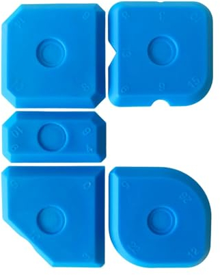 dubaust 5-in-1 Set Silikonfugen Abzieher - Multifunktionales Werkzeug für Silikonfugen, Fugenabzieher, Fugenglätter, Silikonspachtel Silikonglätter für professionelles Abglätten von Dichtstoffen