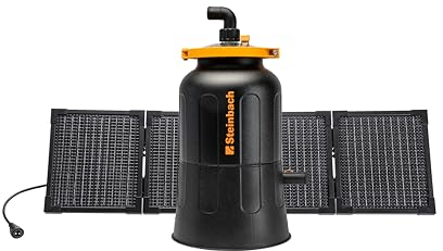 STEINBACH Solarfilteranlage FXS38 – 040603 – Pumpenleistung 4.500 l/h – Für Pools mit bis zu 19.000 l – Mit einem inkludierten faltbaren 80 Watt PV Panel – Inkl. 256 g Filter Balls