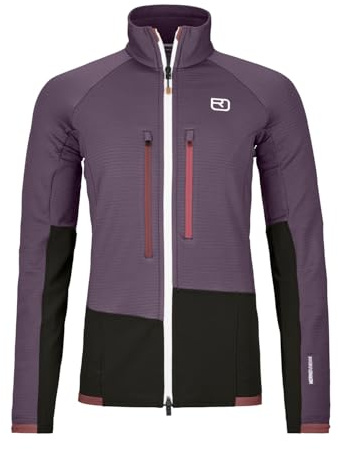 ORTOVOX FLEECE RIB JACKET W - Robuste, technische Kletter-Fleecejacke für Tage am Fels - VIOLETT - DAMEN - S