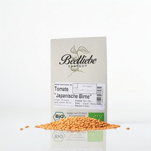 Tomatensamen Japanische Birne BIO & samenfeste Tomatensorte von Beetliebe, Freilandsorte, mild würzig