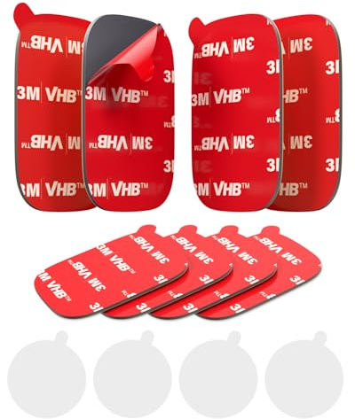 APPS2Car 8 Pcs 3M VHB Double Sided Adhesive Pads, 1.48 x 2.04 Square Dashboard Sticky Tape for Magnetic Car Mount, Strong Adhesive Pads Replacement, Double Sided Mounting Tape for Car Dashboard