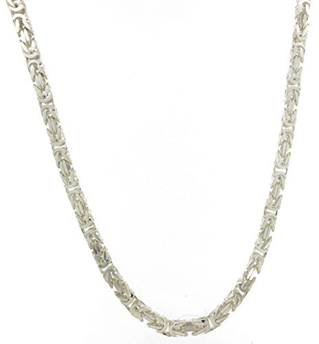 Königskette 925 Silber 6 mm 50 cm Silberkette Halskette Damen Herren original italienische Byzantiner Kette Schmuck ab Fabrik tendenze Italy D-BZ6-50