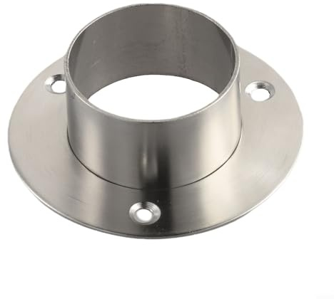 Connettore da parete per tubi in acciaio inox con design a flangia rotonda, grande aggiunta alla tua installazione domestica (51 mm)