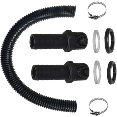 GAOHOU Kit di collegamento del tubo di collegamento del tubo per 2 barili di pioggia, tubo di collegamento del tubo di scarico da 25 mm