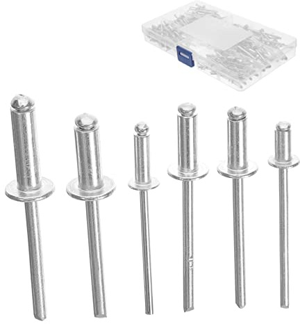 Alipis 1 Caja Kit Remaches Ciegos de Aluminio Surtido de Remaches de Alta Resistencia para Proyectos de Bricolaje y Reparaciones Profesionales