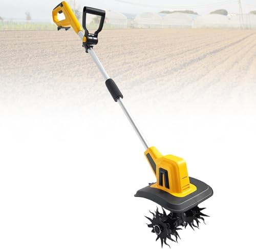 VNATWGOO Zappatrice da Giardino A Batteria per Uso Domestico, Motocoltivatore Elettrico, Larghezza di Lavoro 22 Cm, profondità 16 Cm