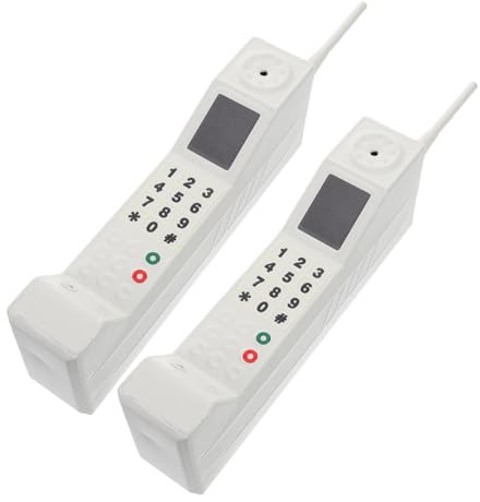 Toyvian 2pezzi Modulo di Telefono retrò Bianco Vecchio Telefono Decorativo Finto Stile Anni per Decorazione del Soggiorno di Casa per Scena