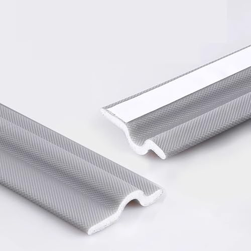 Purzen Bande d'Étanchéité Grise pour Portes Coulissantes, Isolation Antivent, Bande Auto-Adhésive Facile à Installer pour Protection Contre Les Courants d'air,16m