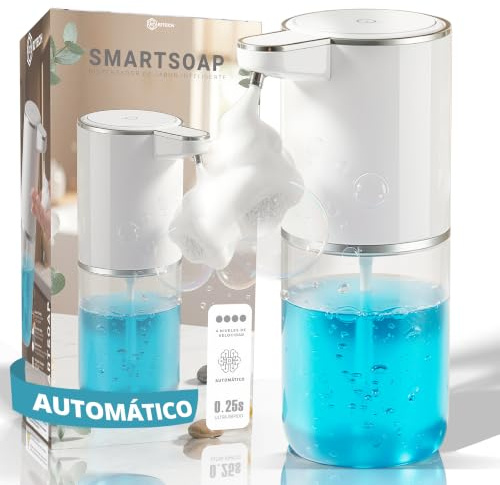 R2TECH Dispensador Jabon Baño y Cocina Automático, Sin Taladro 380ml