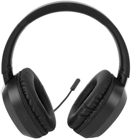 SUNGOOYUE Casque de Jeu sans Fil, écouteurs Bluetooth Pliables avec Micro Antibruit, Batterie 400 MAh pour Téléphone Portable de Bureau à Domicile (Black)