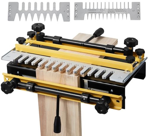 VEVOR Dima per Fresatrice a Coda di Rondine Larghezza 150-310 mm, Dima a Coda di Rondine Utensile per Lavorazione del Legno Spessore 40 mm con Fresa da 36 mm, Progetto di Piccoli Mobili Falegname