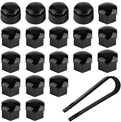 Piiannm 17mm Wheel Nut Covers - 20Pcs Hexagonal Nut Covers with Removal Tool, Wheel Center Bolt Caps, Universal for Most Car Lug Nut Caps, Automotive Exterior Accessories