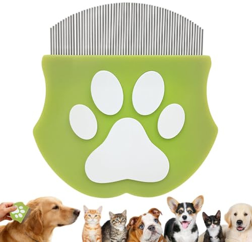 Peigne à chat Démêloirs en acier inoxydable | Peigne à poils pour chat Pour le brossage , bain, maison, vétérinaire, spa, extérieur, chiens poils longs et courts, chiots,