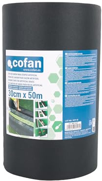 Cofan Cinta de Unión para Césped Artificial sin Adhesivo, 675 Micras, Tela no Tejida, Cinta No Adhesiva para Jardín, Disponible en diferentes medidas (1, VERDE, 30 cm x 50 m)