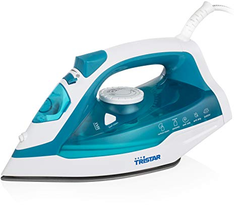 Tristar ST-8320 Plancha de Vapor, Presión Continuo de 25 g/min, Función de Autolimpieza y Antigoteo, Suela de Cerámica, 2600 W