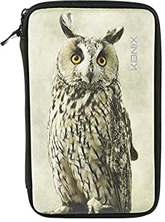 Konix Housse De Rangement Hibou Console Nintendo - Housse De Protection Rigide - Filet De Rangement Pour Jeu DS - Sacoche Etui Anti Choc