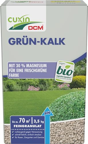 DCM - Calce verde calce per prato, calce di magnesio, fertilizzante per calcare, 3,5 kg per 70 mq