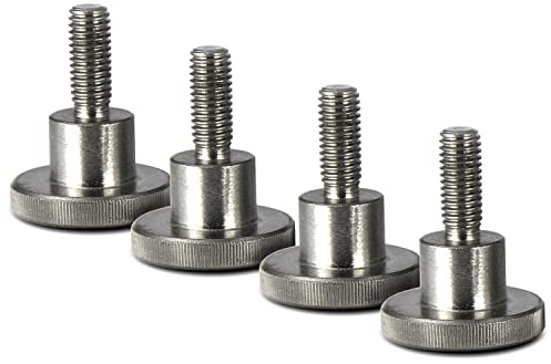 PROTECH 4 Stück Rändelschrauben M4x10 Edelstahl A1 VA Rostfrei hohe Form Daumenschrauben Rändel Schraube DIN 464