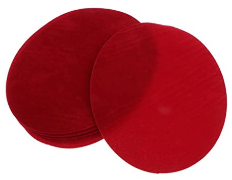 Sharplace 6pcs Weiche Samt Ellbogen - und Knieflicken zum Aufnähen oder Aufbügeln, ovale Flicken für Ellenbogen und Knie Applikation, rot