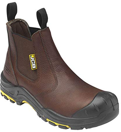 JCB - Men's Dealer T Chelsea Boot - Classic Chelsea Style - Durable & Stylish - for Casual or Workwear - Brown - Size 9 UK, 43 EU