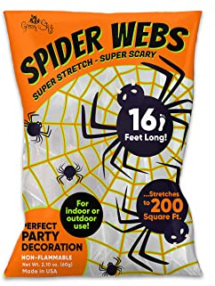 Ragnatela, 200 metri quadrati, decorazioni per Halloween, ragnatele (200 piedi quadrati)