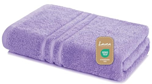Lavea® Saunatuch Saunahandtuch 80x200cm - Lavendel, 500gr/m², 100% Baumwolle