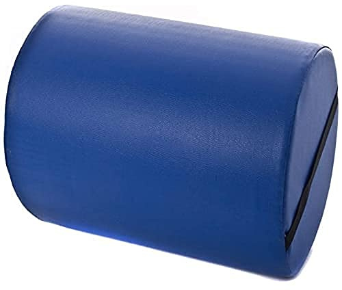 QUIRUMED Cuscino a rullo QUIRUMED, 30 x 20 cm, colore blu, similpelle, imbottitura in schiuma, per yoga, fitness, massaggio