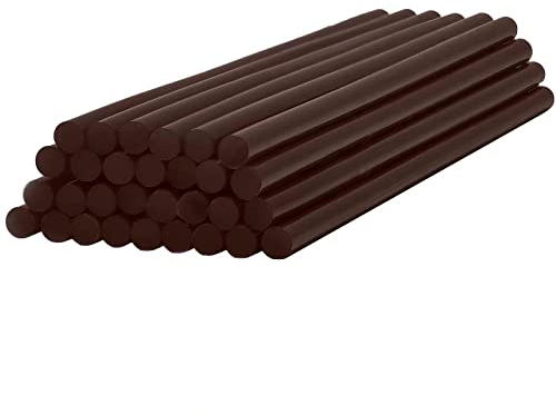EKKJNQ Matite adesive a caldo, 30 pezzi, colorate per colla a caldo, per fai da te, 7 x 200, 11 x 200 mm, per pistola per colla a caldo (marrone 11 mm)