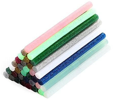 Tilswall Hot Glue Gun Colorful Sticks 72Pcs (7 x 100 mm), 12Colors, Ultra Clear Hot Melt Craft Glue for DIY, Glue Gun, Art, Crafts, Sealing, Woodworking, Plastics, Fabric, Ceramics，72 Pack