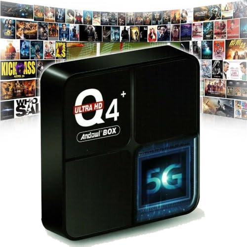 OISE ART STORE Trade Shop - Smart TV Box 4 GB RAM + 64 GB Q4 Mini Mini Pc Android 10 Ultra 6k Telecomando