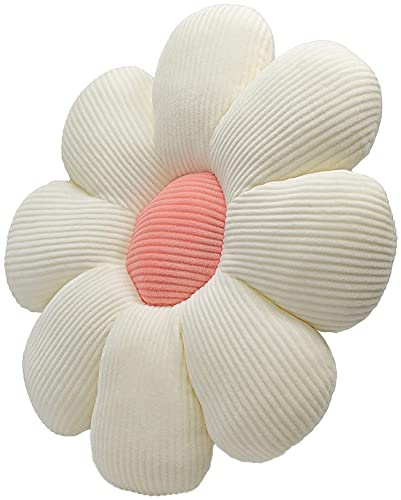 Zicojia Home Decor Blumenkissen - Dekorative Kissen, Blumenkissen für Wohnzimmer, Kinderzimmer, Auto, Schlafzimmer, Weiß